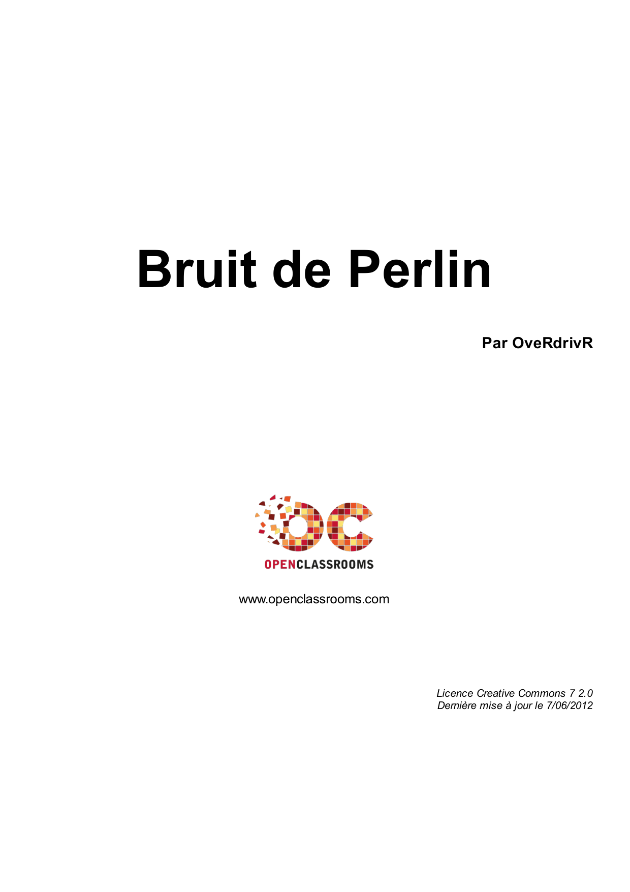 Couverture — Bruit de Perlin