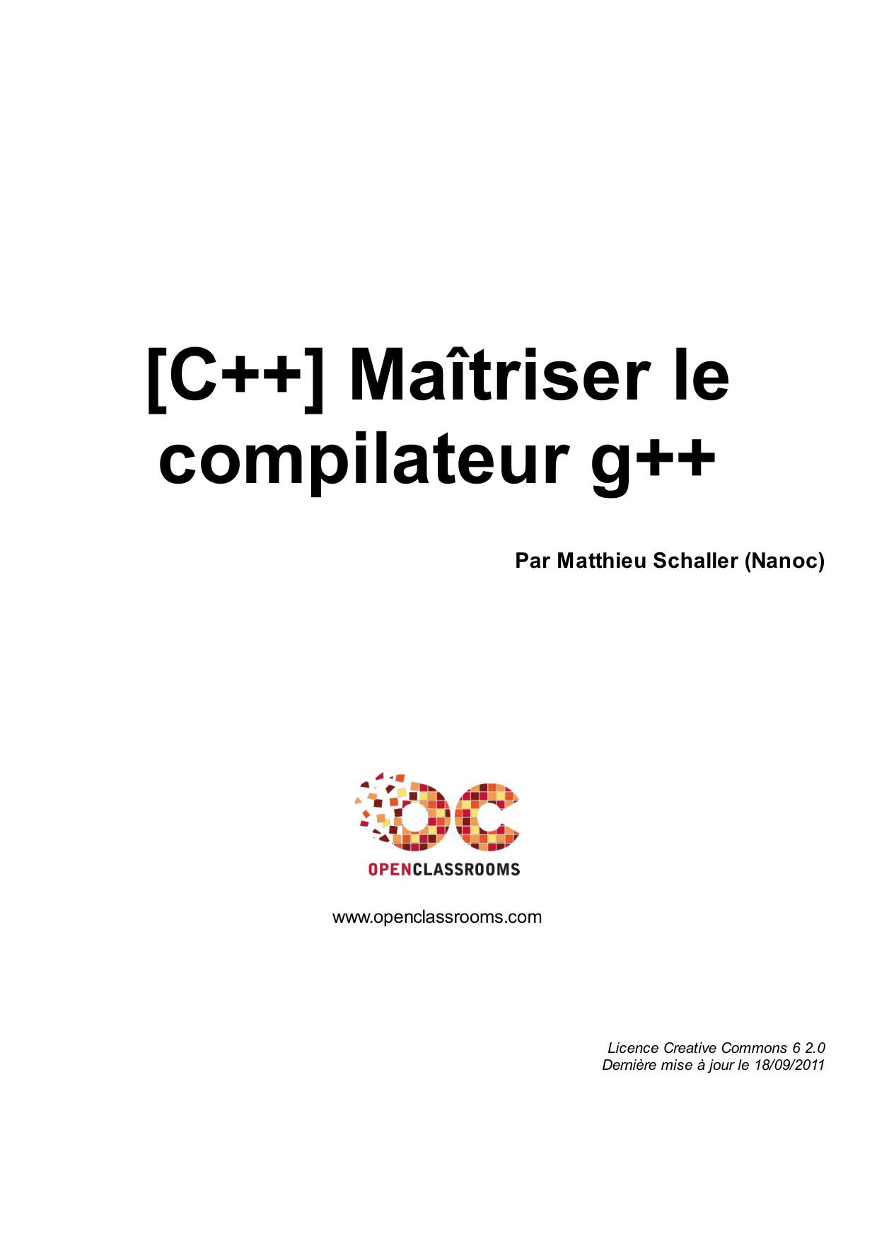 Couverture — [C++] Maîtriser le compilateur g++