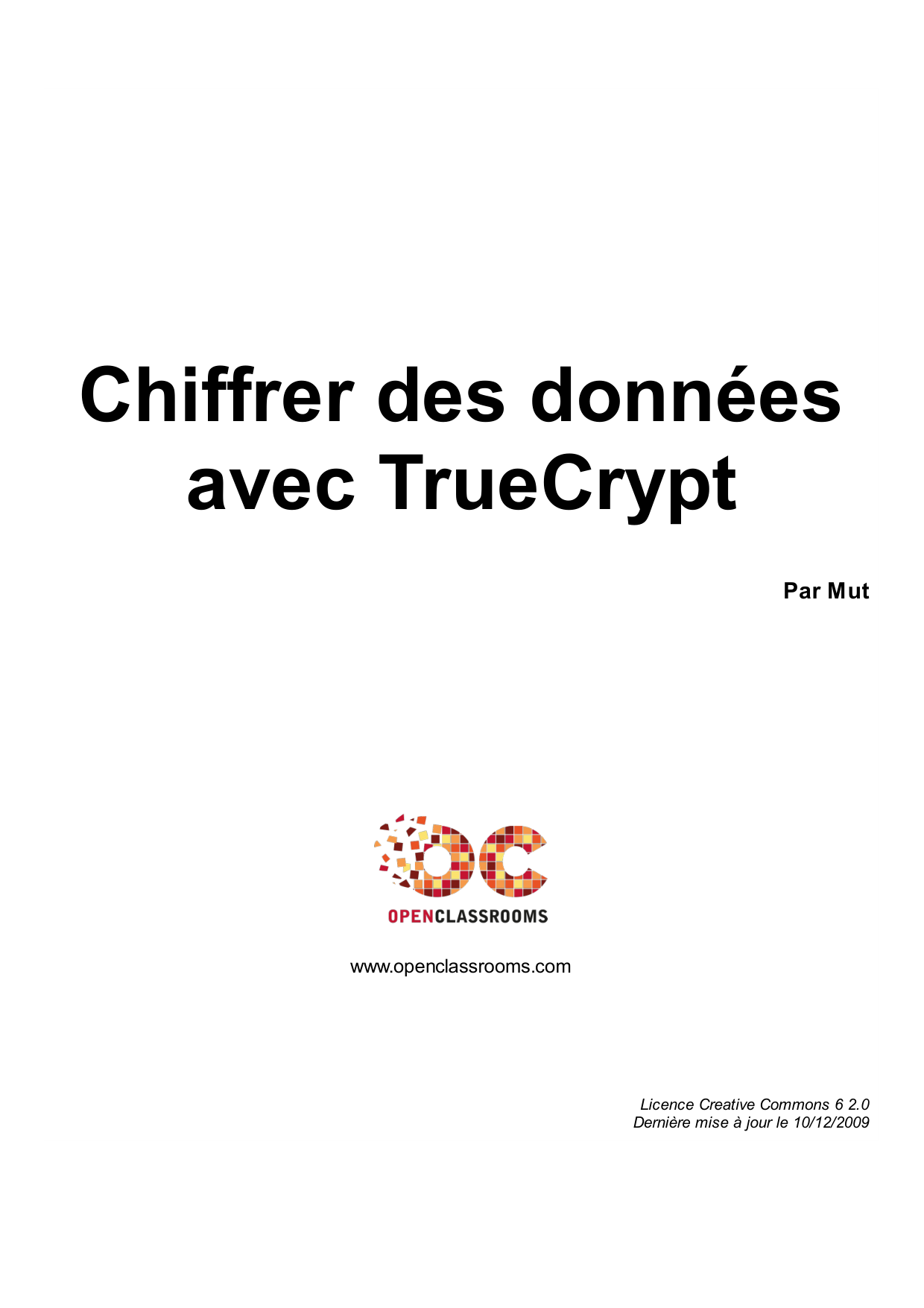 Couverture — Chiffrer des données avec TrueCrypt