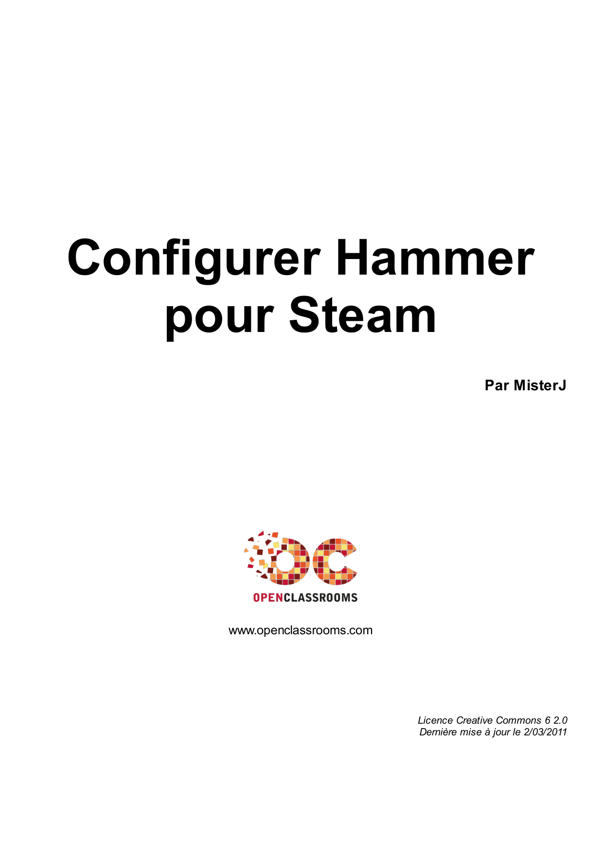 Couverture — Configurer Hammer pour Steam