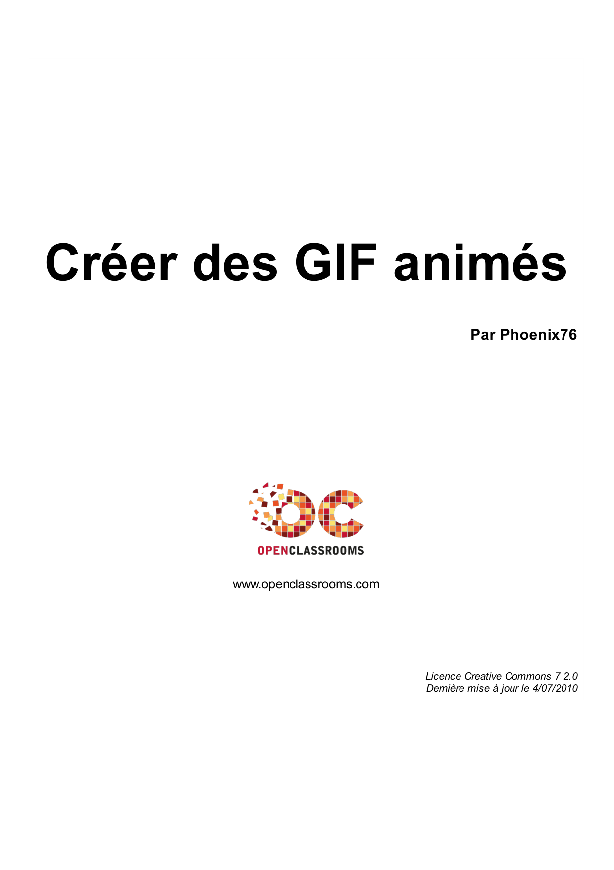 Couverture — Créer des GIF animés