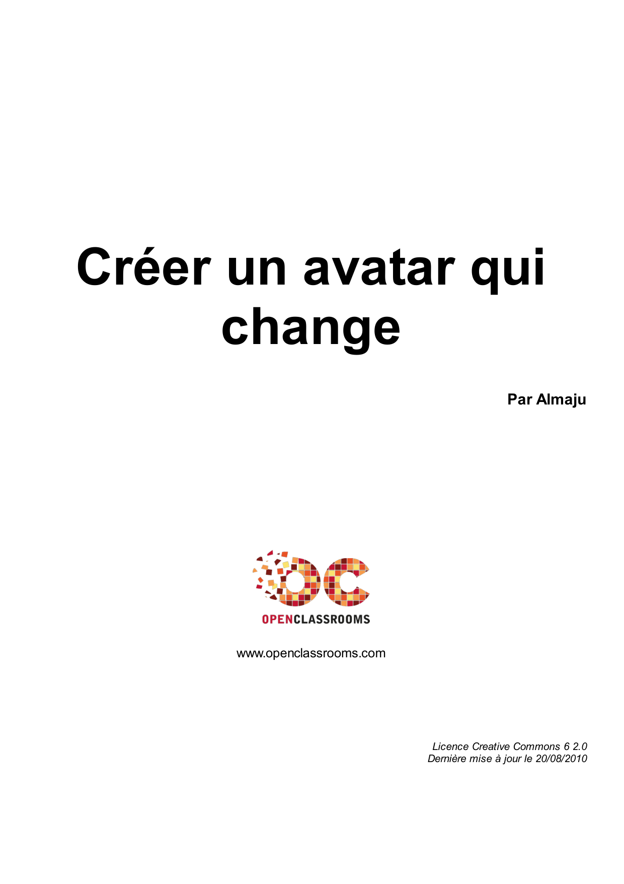 Couverture — Créer un avatar qui change