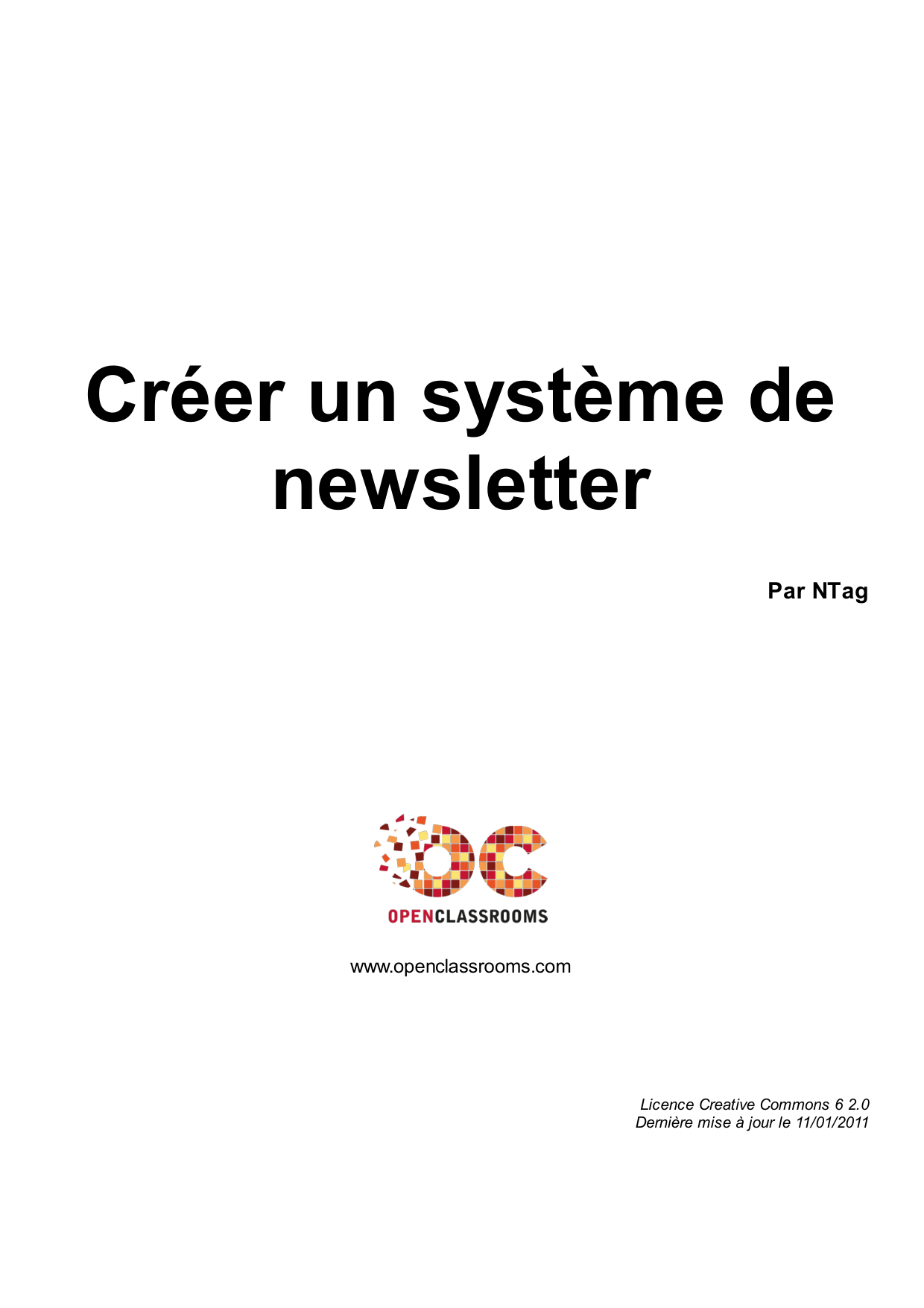 Couverture — Créer un système de newsletter