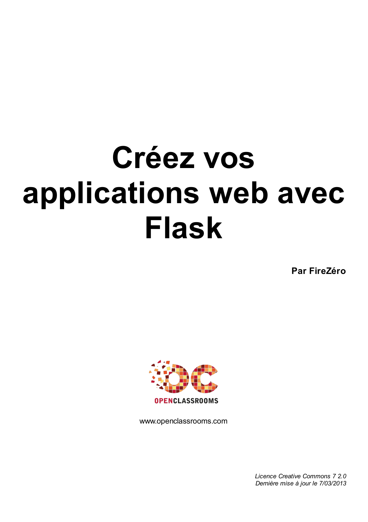 Couverture — Créez vos applications web avec Flask
