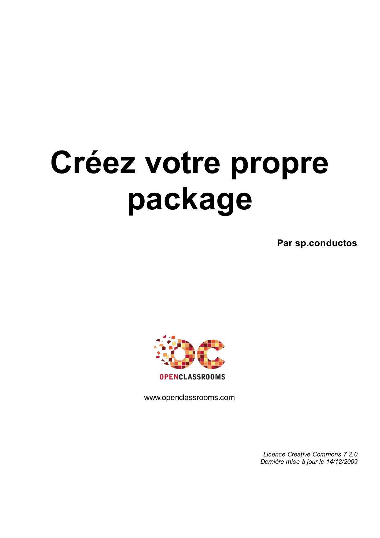 Couverture — Créez votre propre package