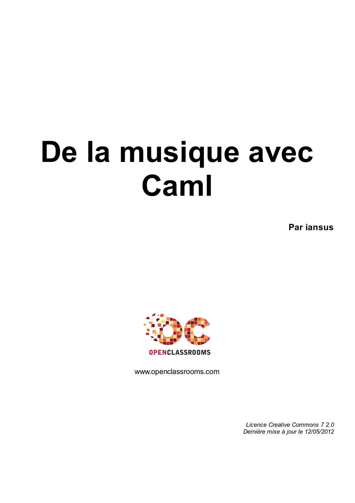 Couverture — De la musique avec Caml