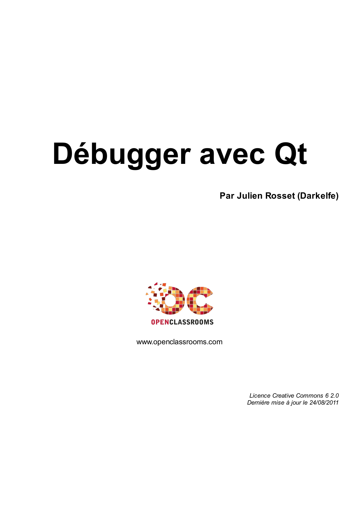 Couverture — Débugger avec Qt