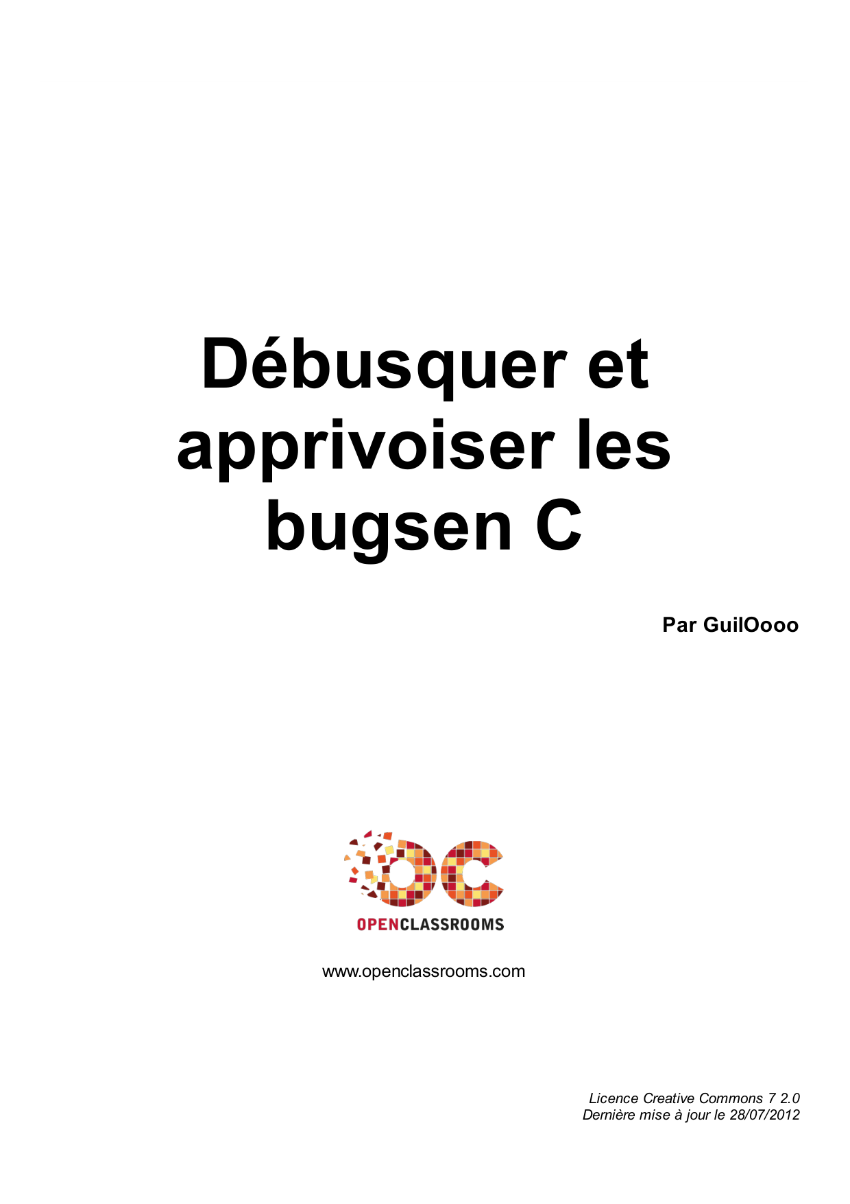 Couverture — Débusquer et apprivoiser les bugsen C