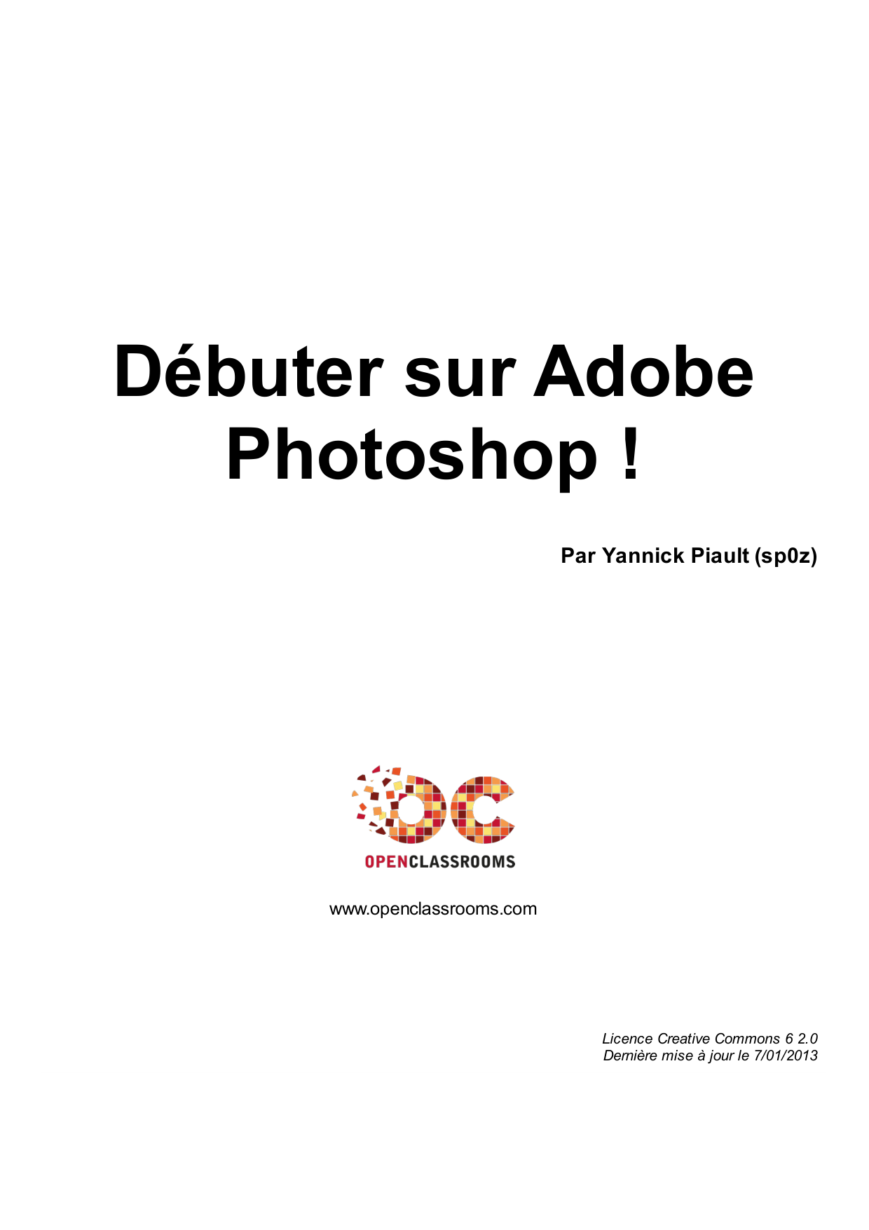 Couverture — Débuter sur Adobe Photoshop !
