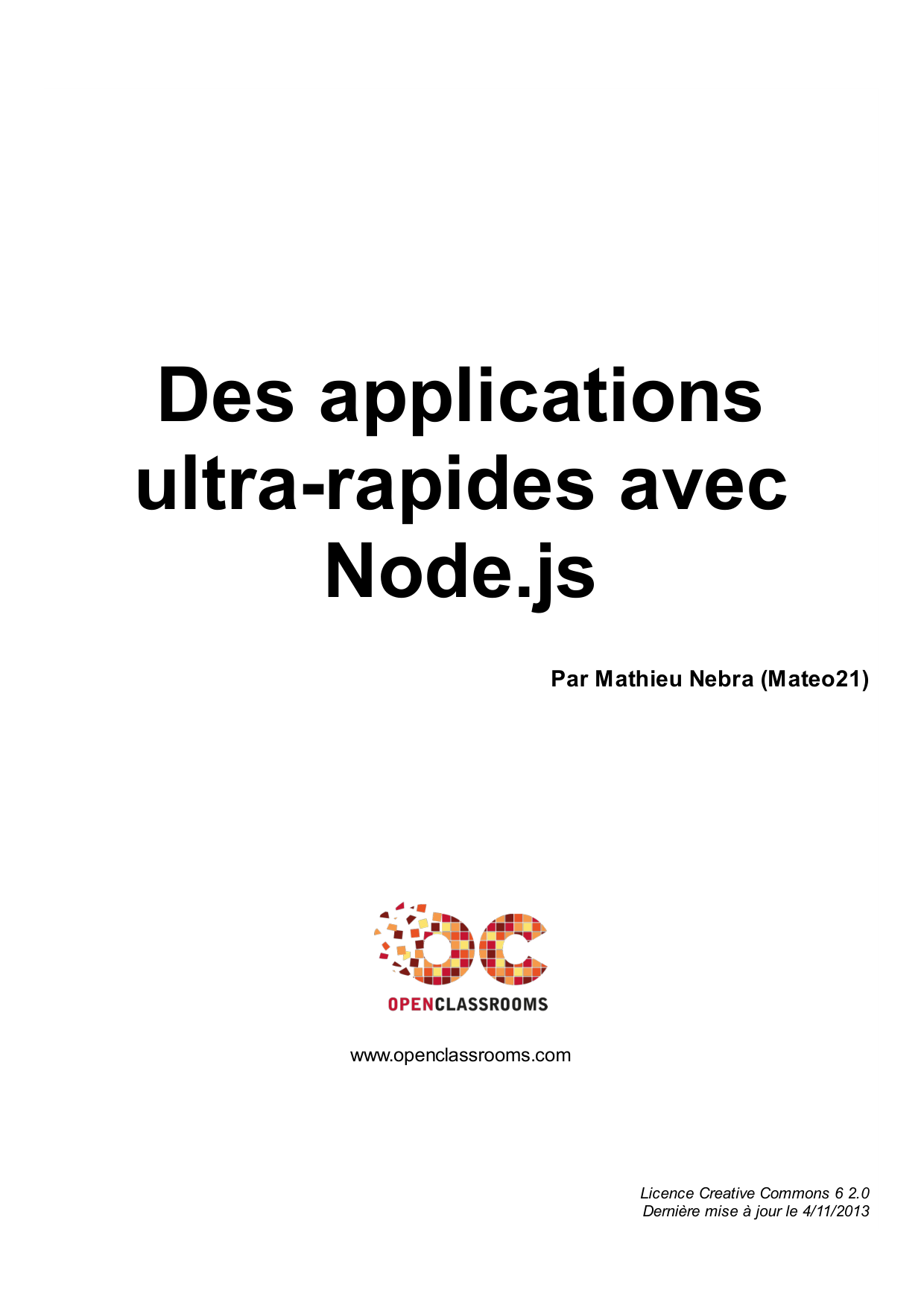 Couverture — Des applications ultra-rapides avec Node.js