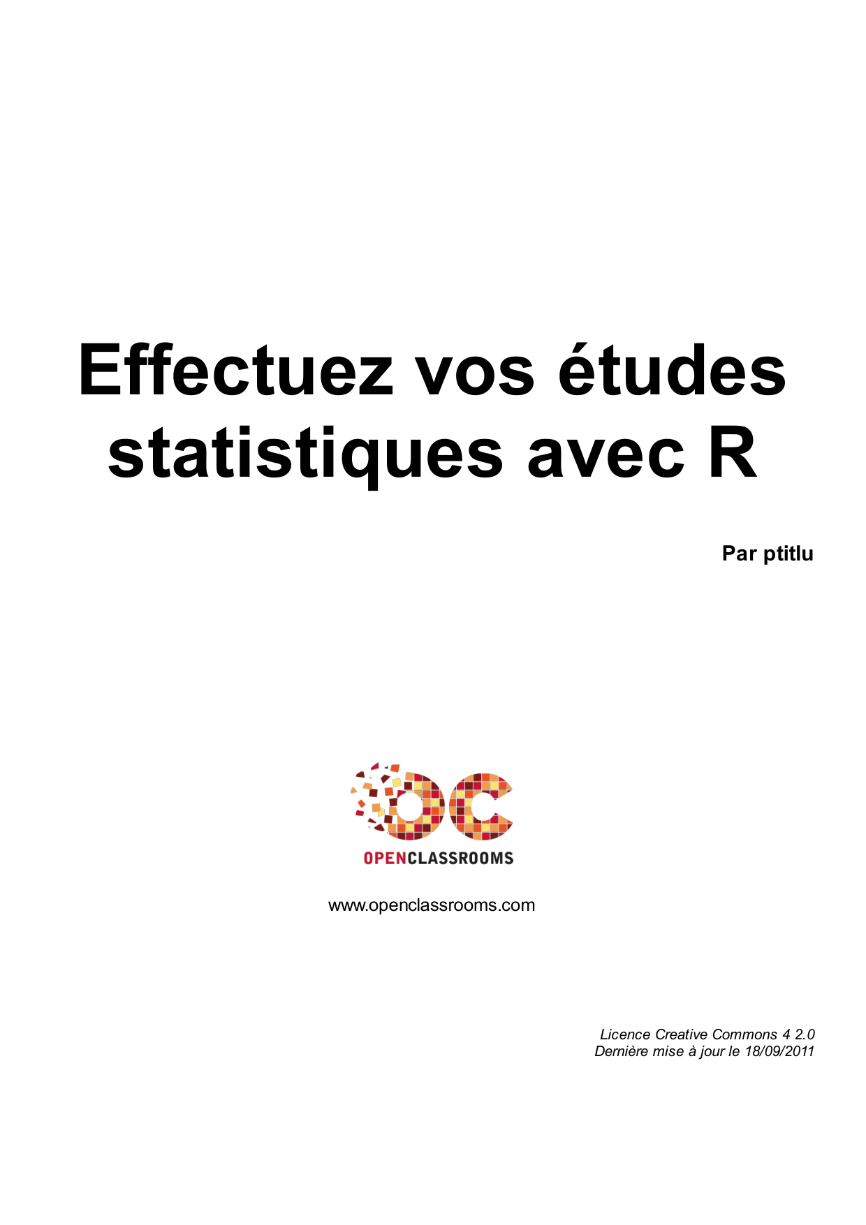 Couverture — Effectuez vos études statistiques avec R