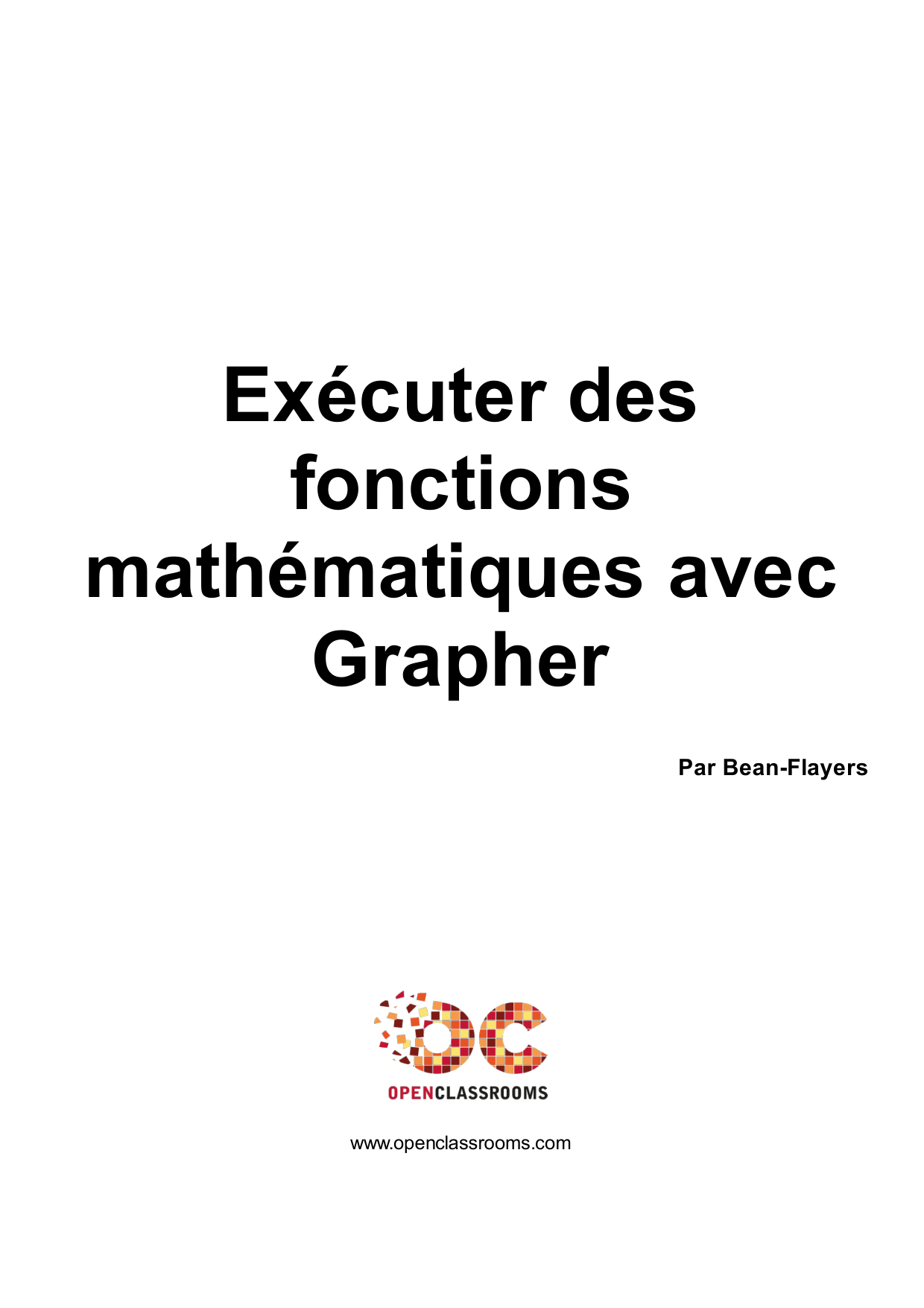 Couverture — Exécuter des fonctions mathématiques avec Grapher