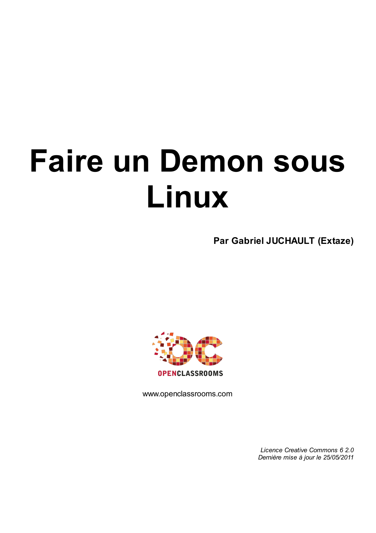 Couverture — Faire un Demon sous Linux