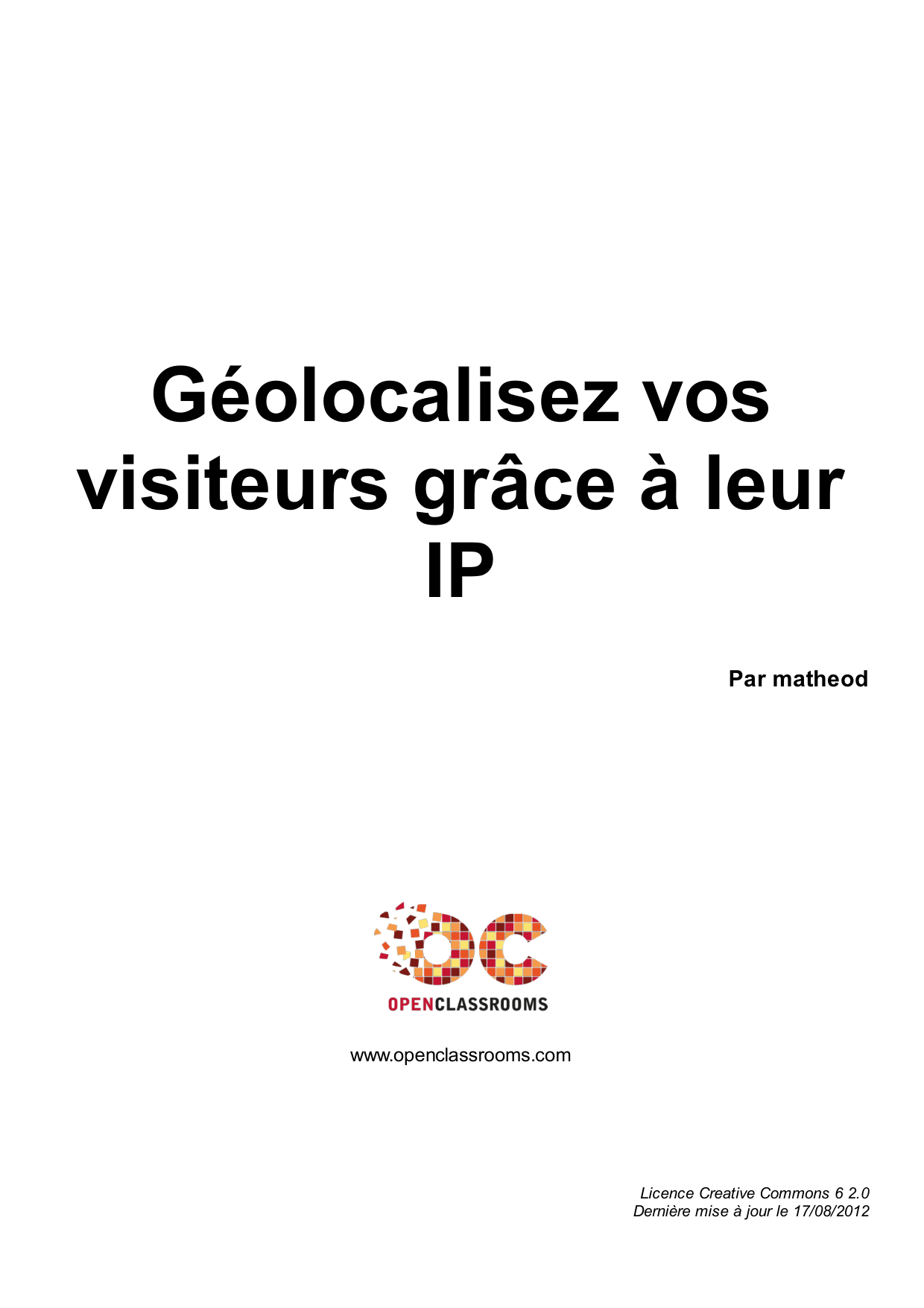 Couverture — Géolocalisez vos visiteurs grâce à leur IP