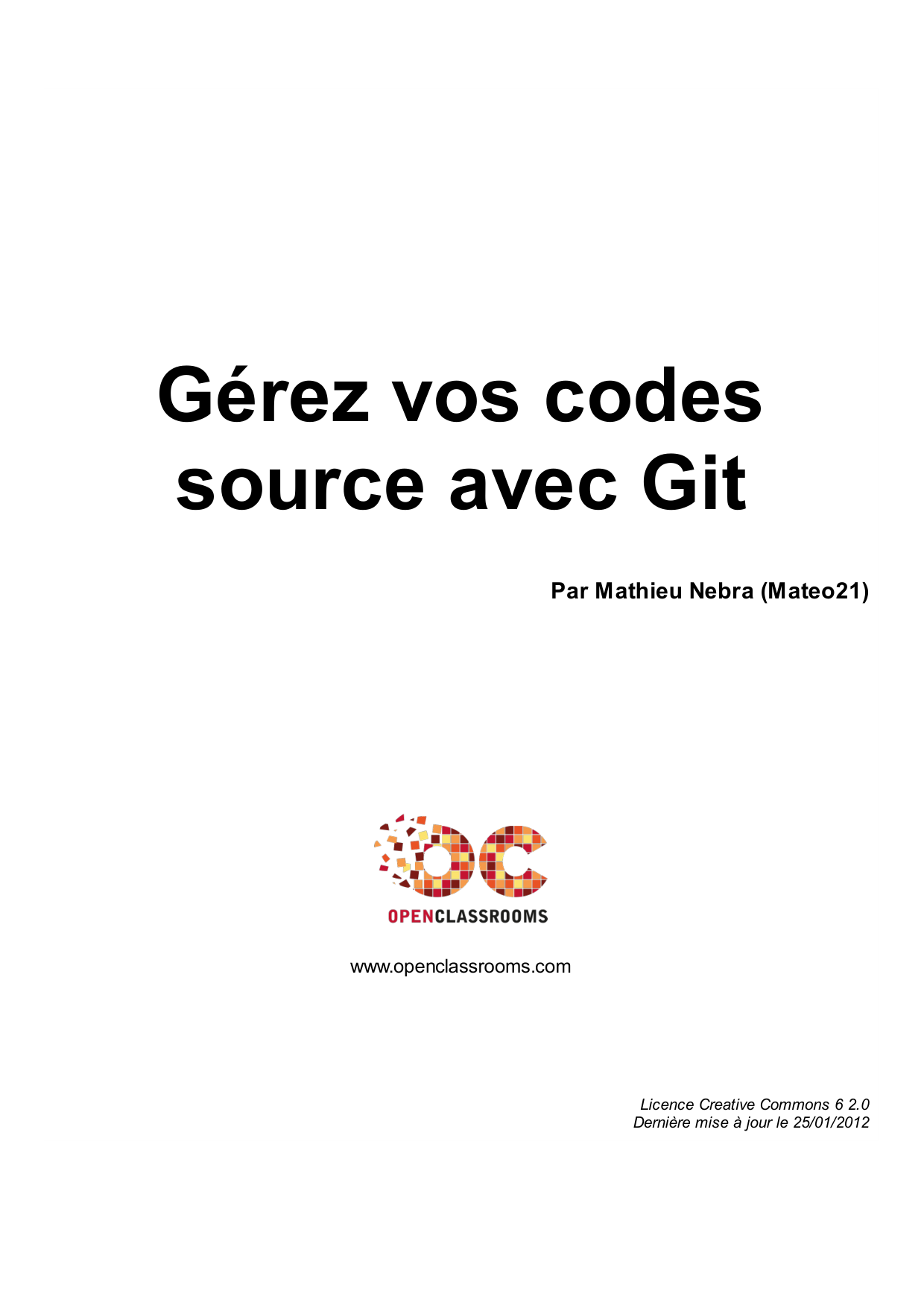Couverture — Gérez vos codes source avec Git
