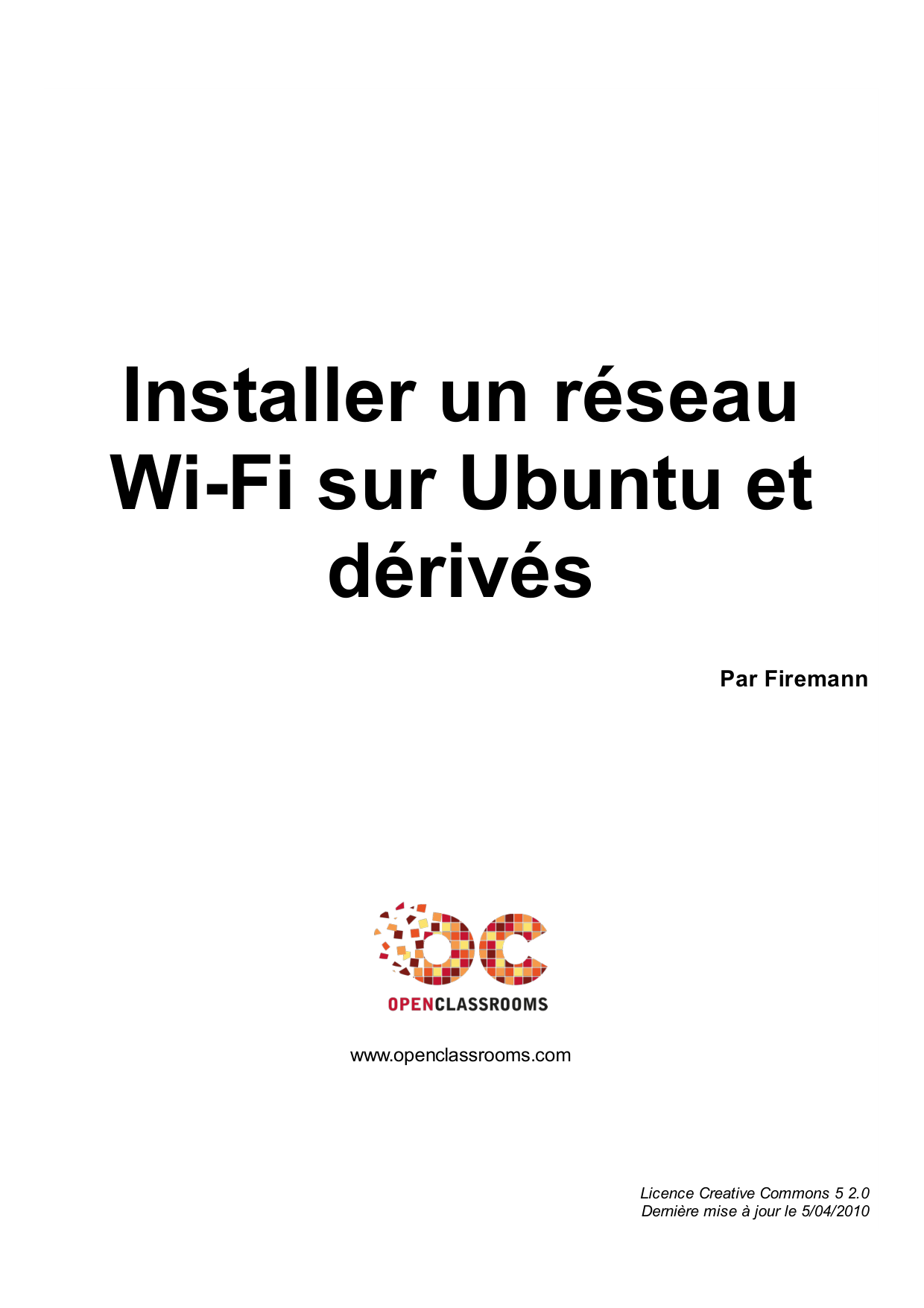 Couverture — Installer un réseau Wi-Fi sur Ubuntu et dérivés