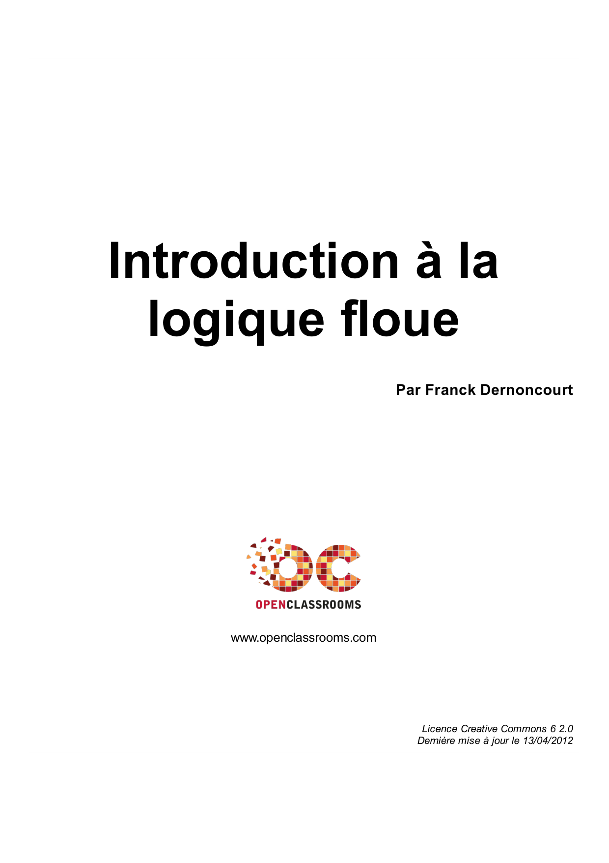 Couverture — Introduction à la logique floue