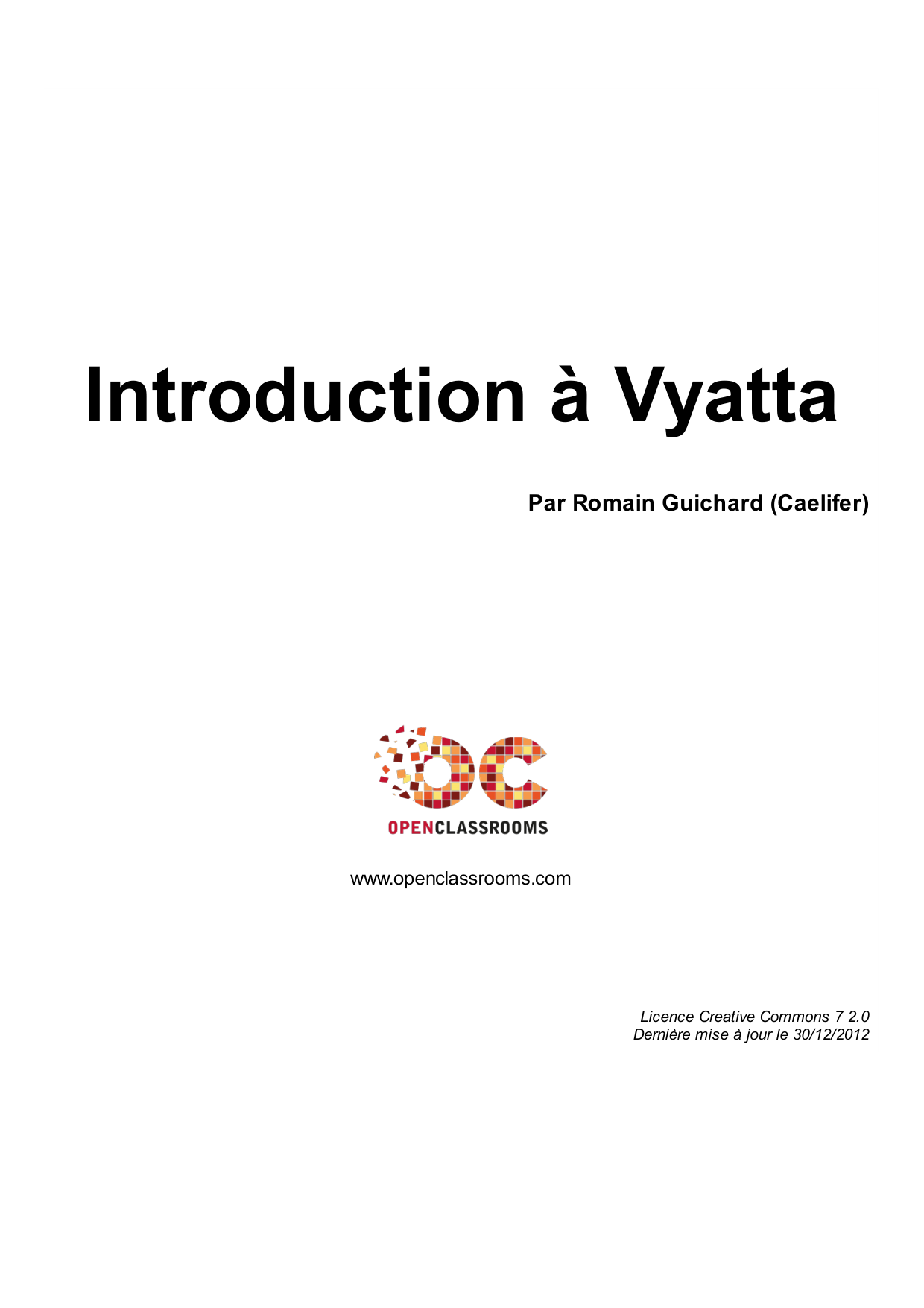 Couverture — Introduction à Vyatta