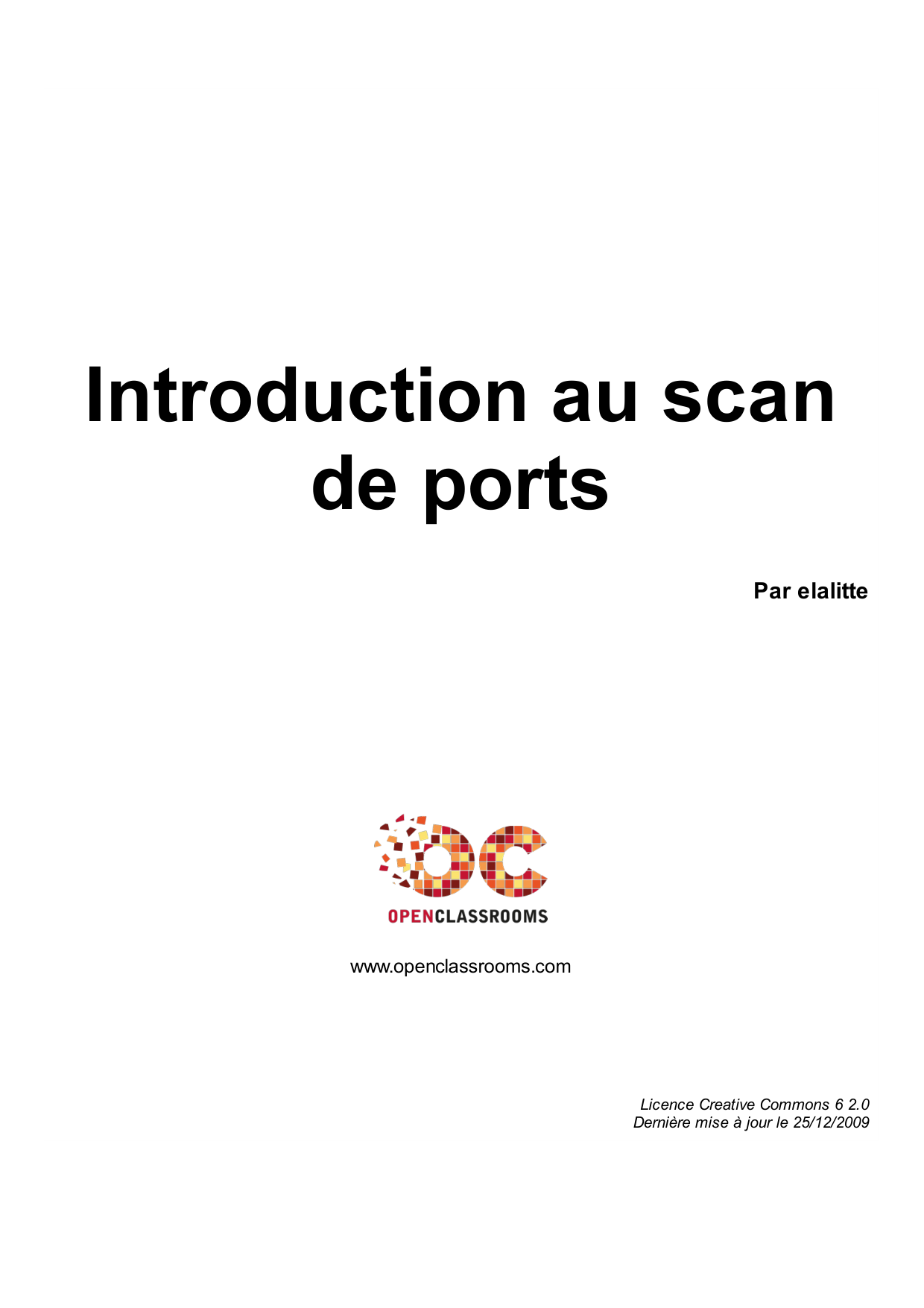 Couverture — Introduction au scan de ports
