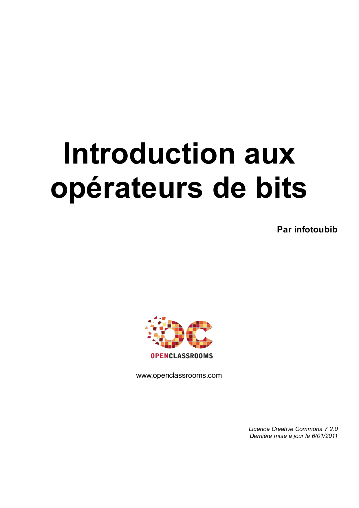 Couverture — Introduction aux opérateurs de bits