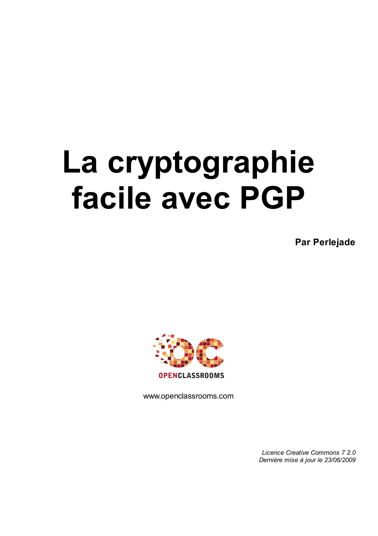 Couverture — La cryptographie facile avec PGP