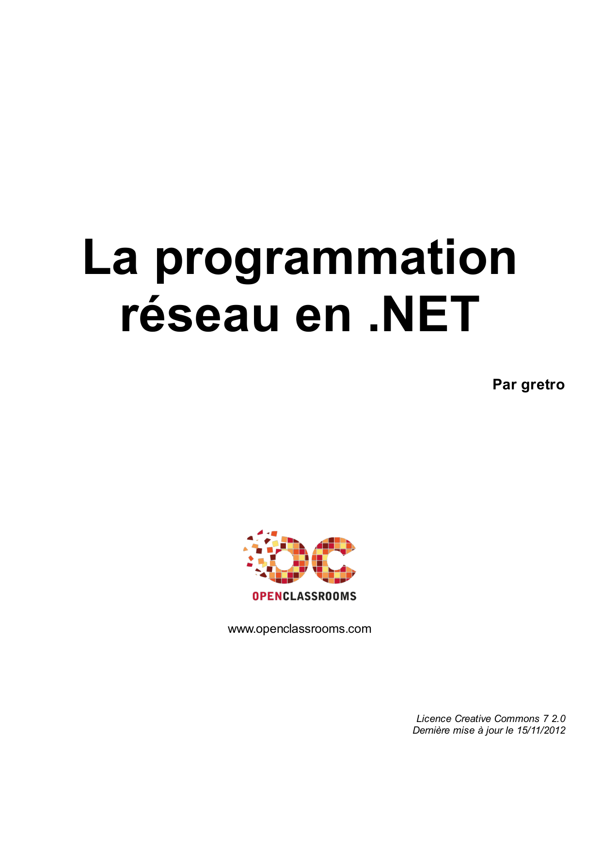 Couverture — La programmation réseau en .NET
