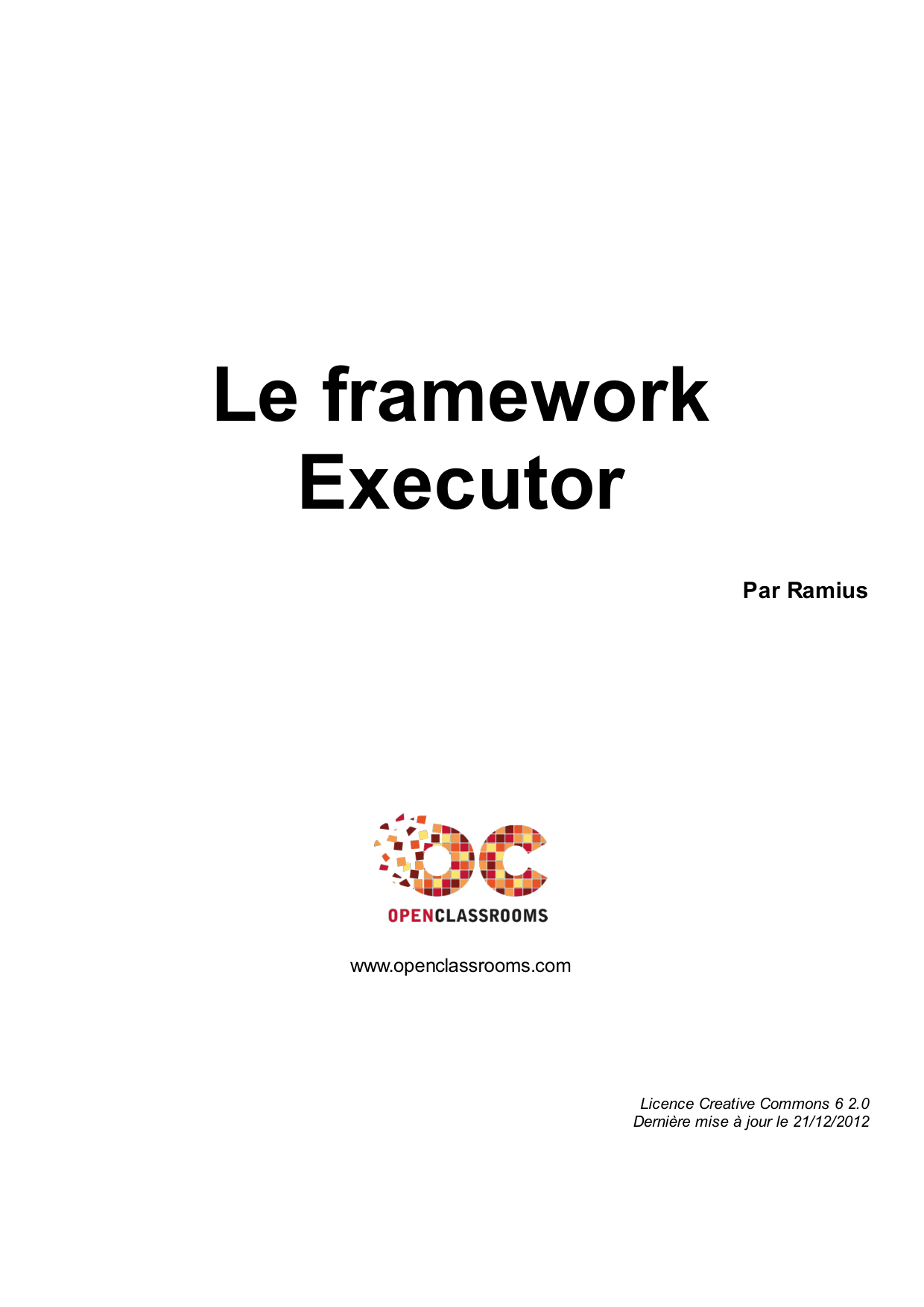 Couverture — Le framework Executor
