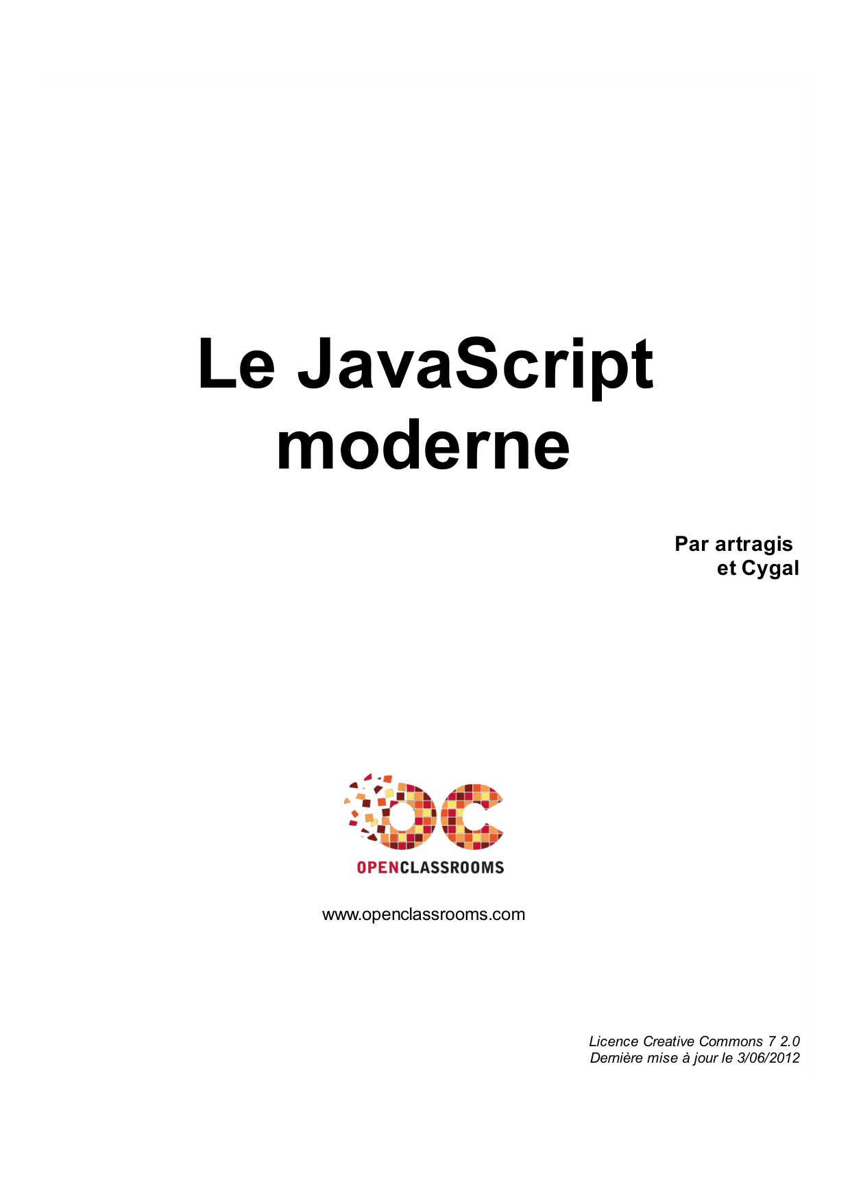 Couverture — Le JavaScript moderne