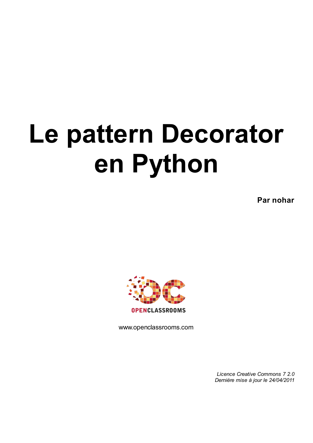 Couverture — Le pattern Decorator en Python