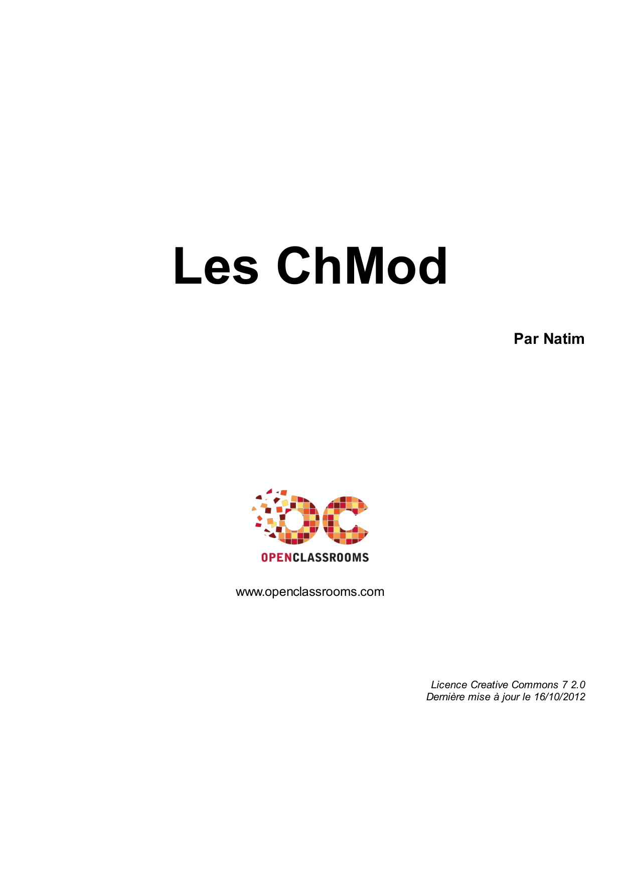 Couverture — Les ChMod