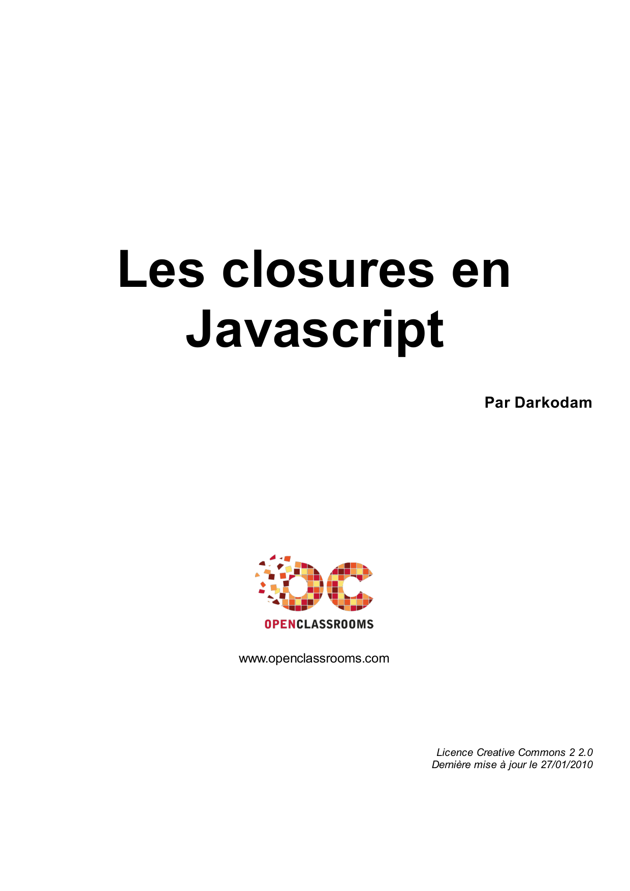 Couverture — Les closures en Javascript