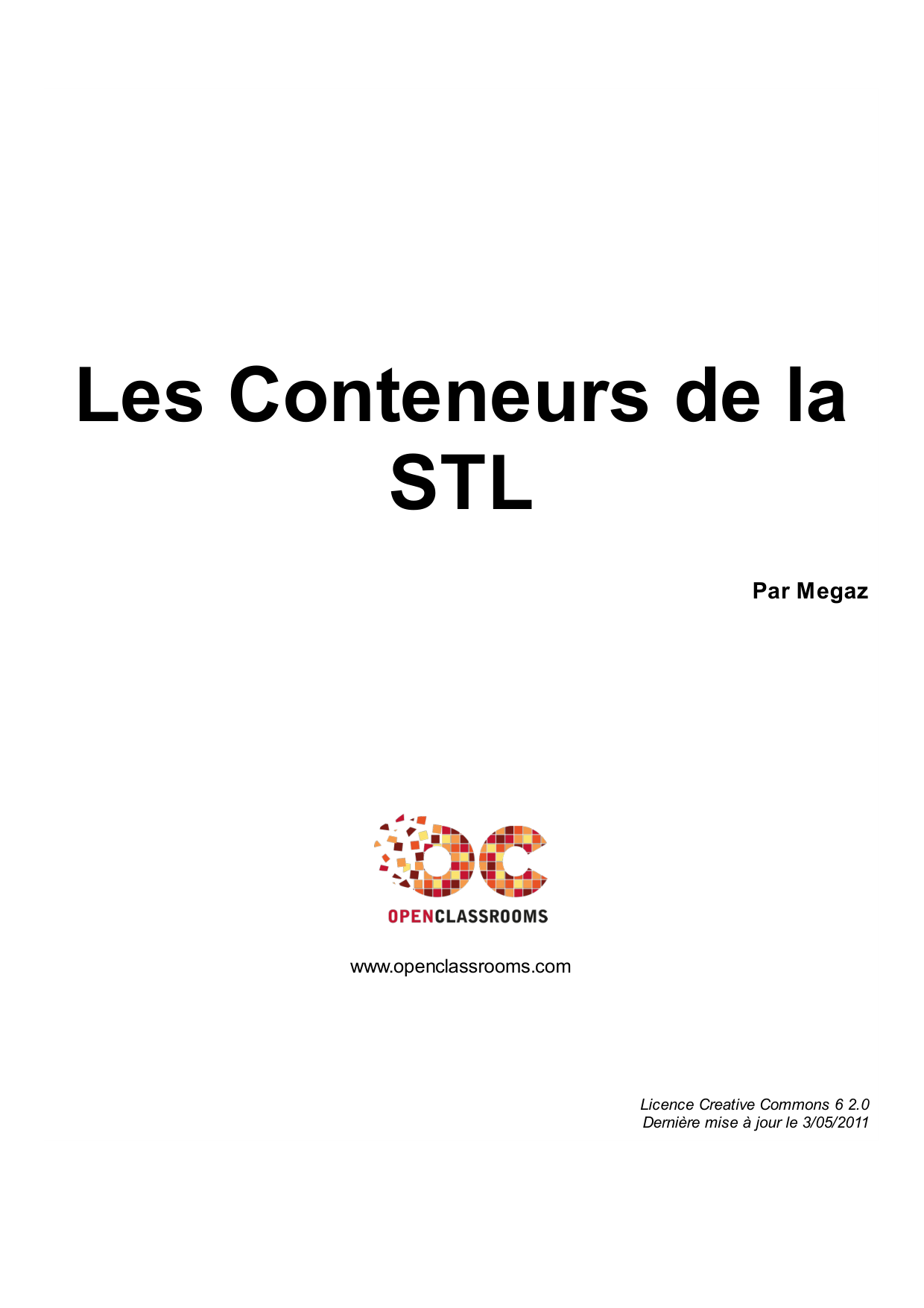 Couverture — Les Conteneurs de la STL