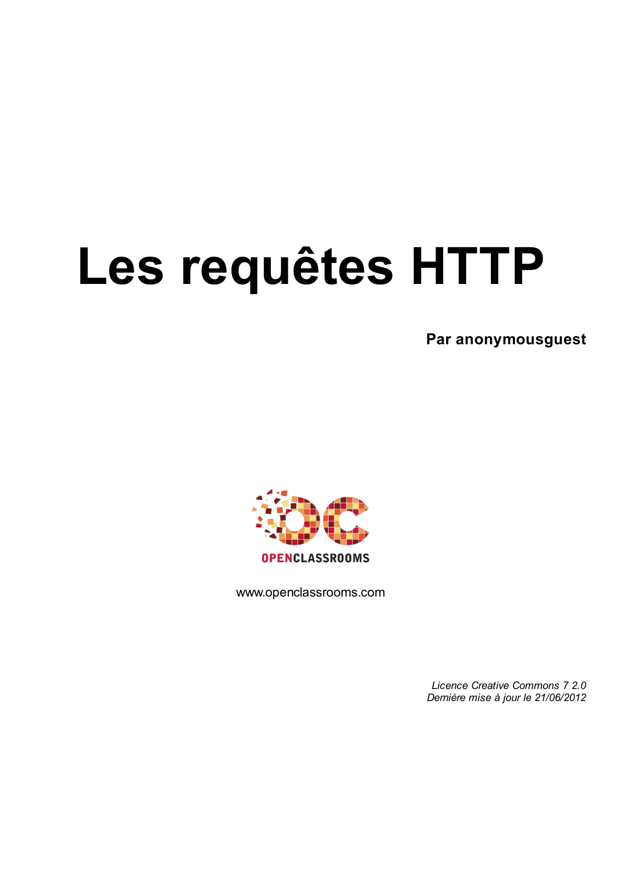 Couverture — Les requêtes HTTP