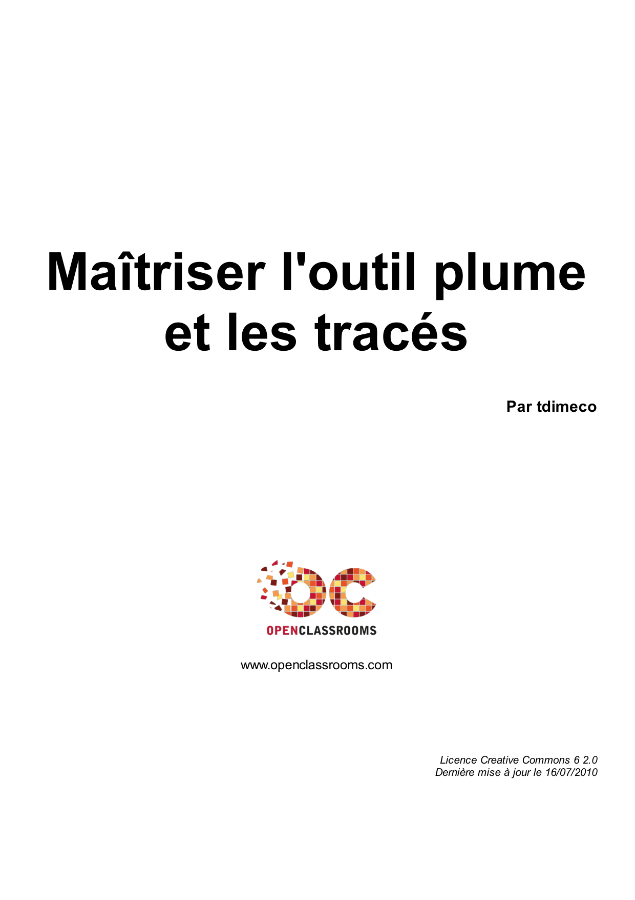 Couverture — Maîtriser l'outil plume et les tracés