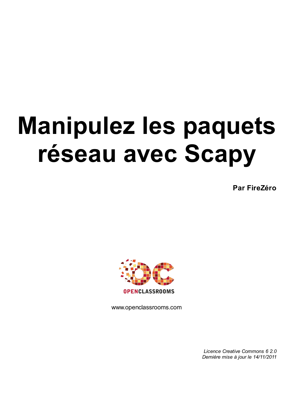 Couverture — Manipulez les paquets réseau avec Scapy