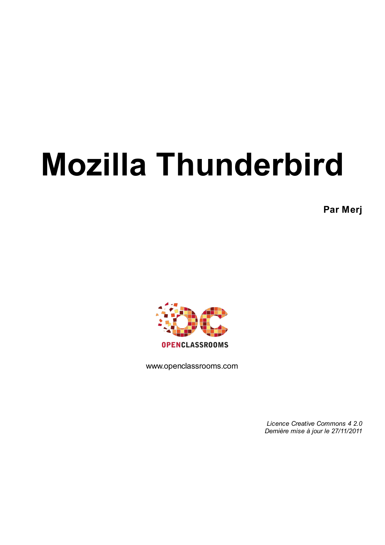 Couverture — Mozilla Thunderbird