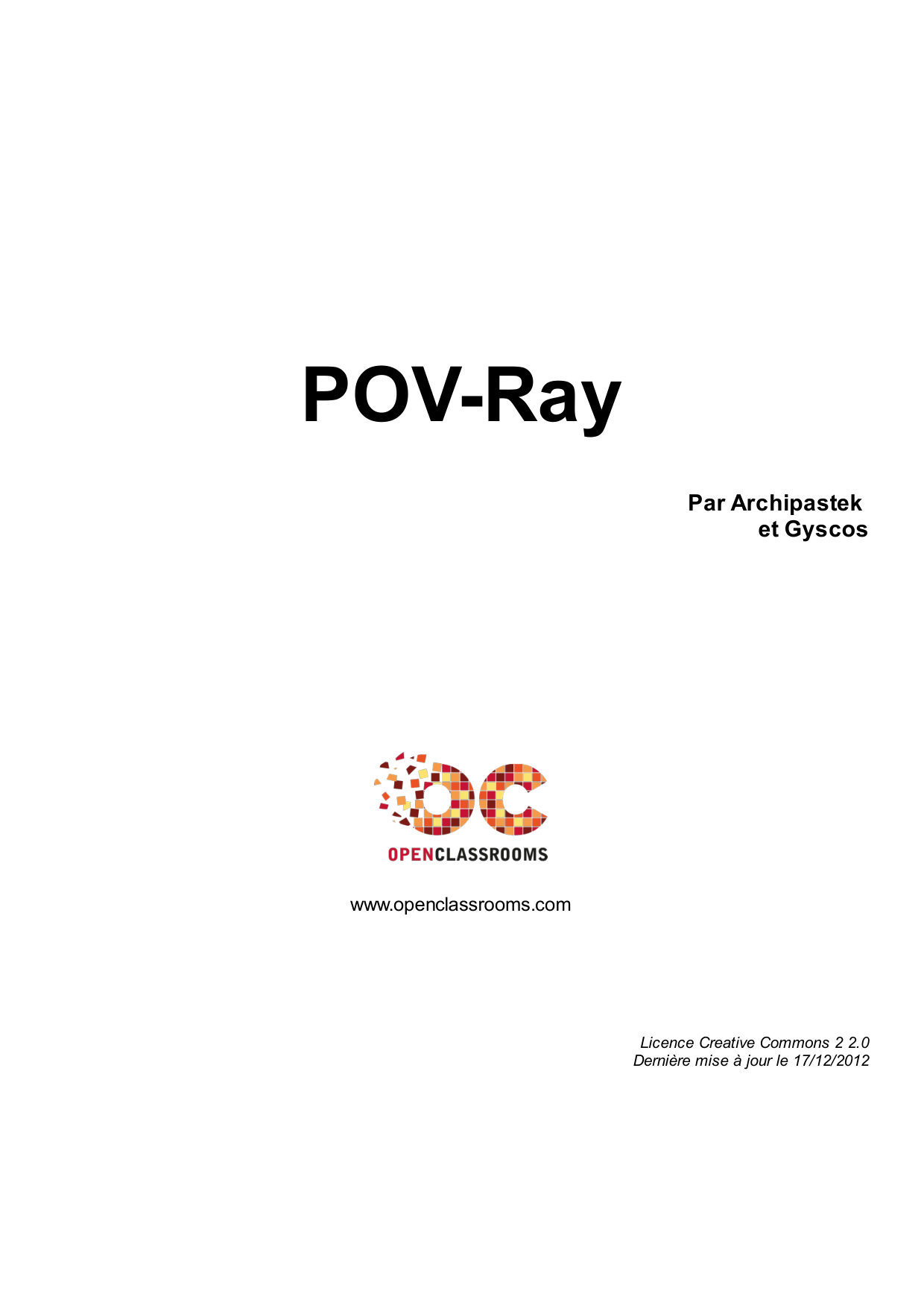 Couverture — POV-Ray