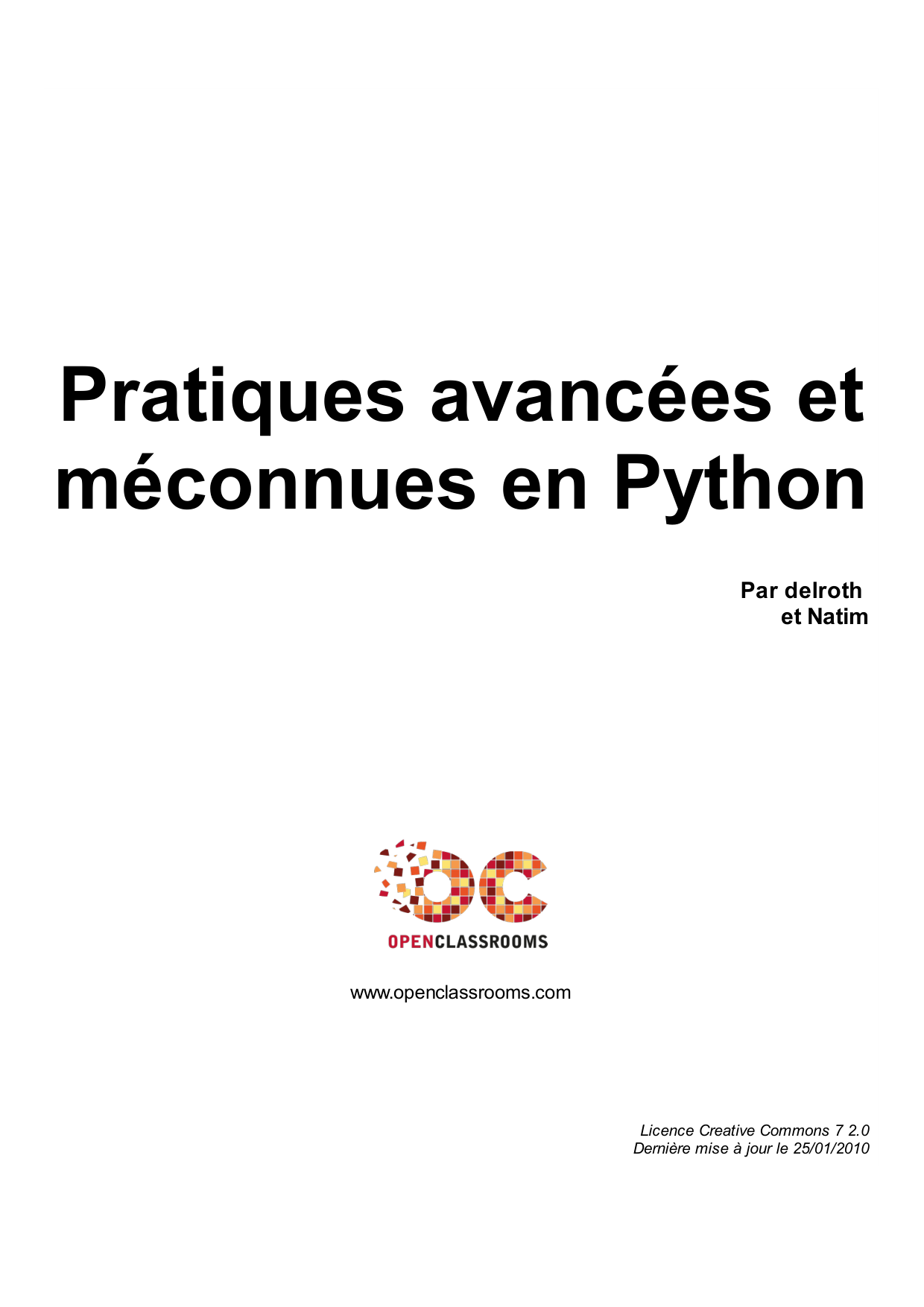 Couverture — Pratiques avancées et méconnues en Python