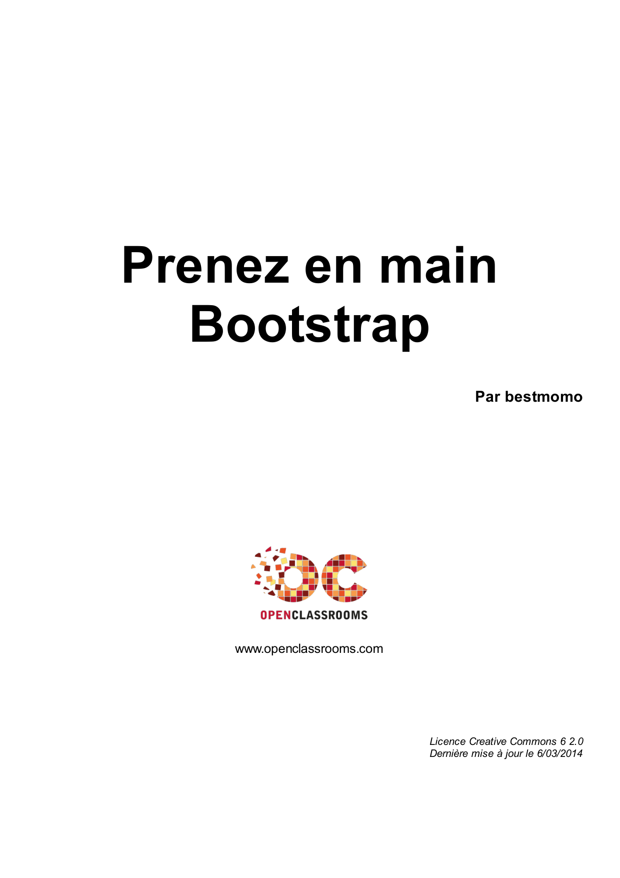 Couverture — Prenez en main Bootstrap