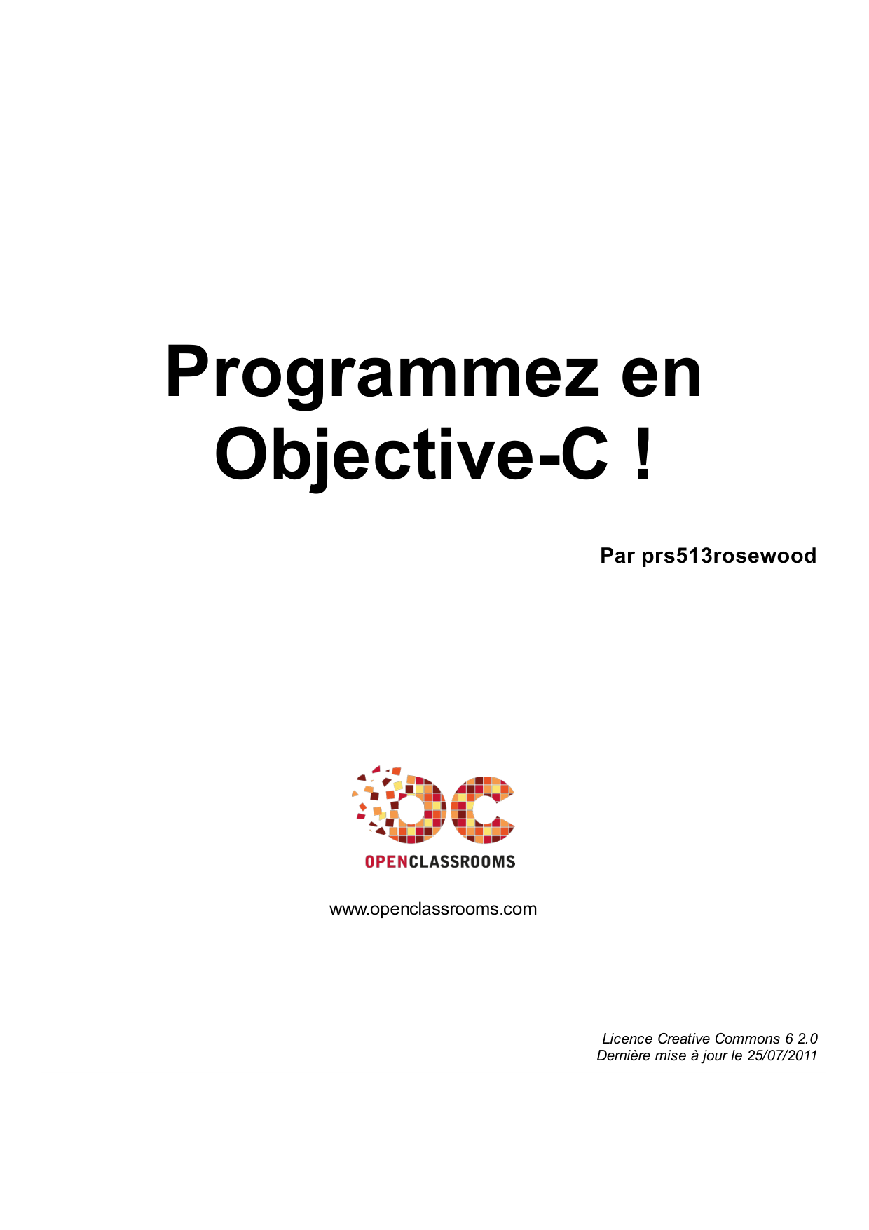 Couverture — Programmez en Objective-C !