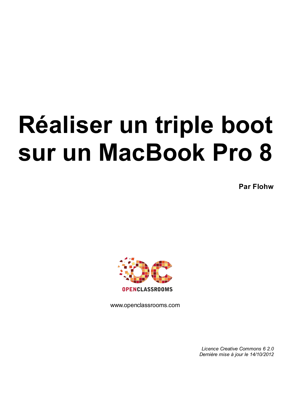 Couverture — Réaliser un triple boot sur un MacBook Pro 8