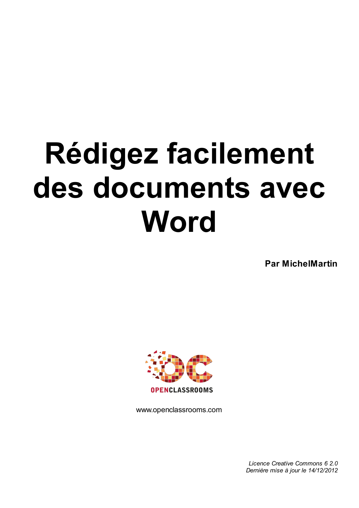 Couverture — Rédigez facilement des documents avec Word