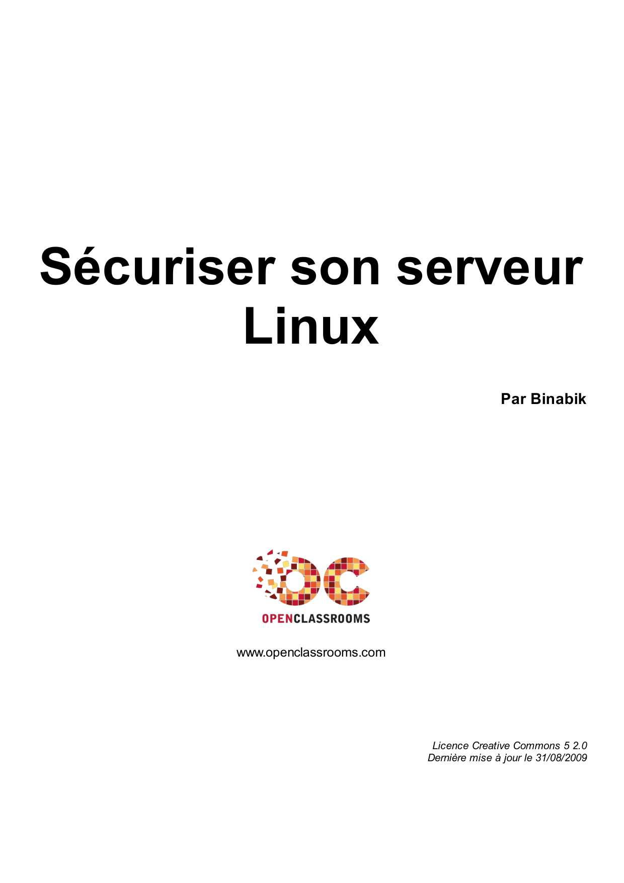 Couverture — Sécuriser son serveur Linux