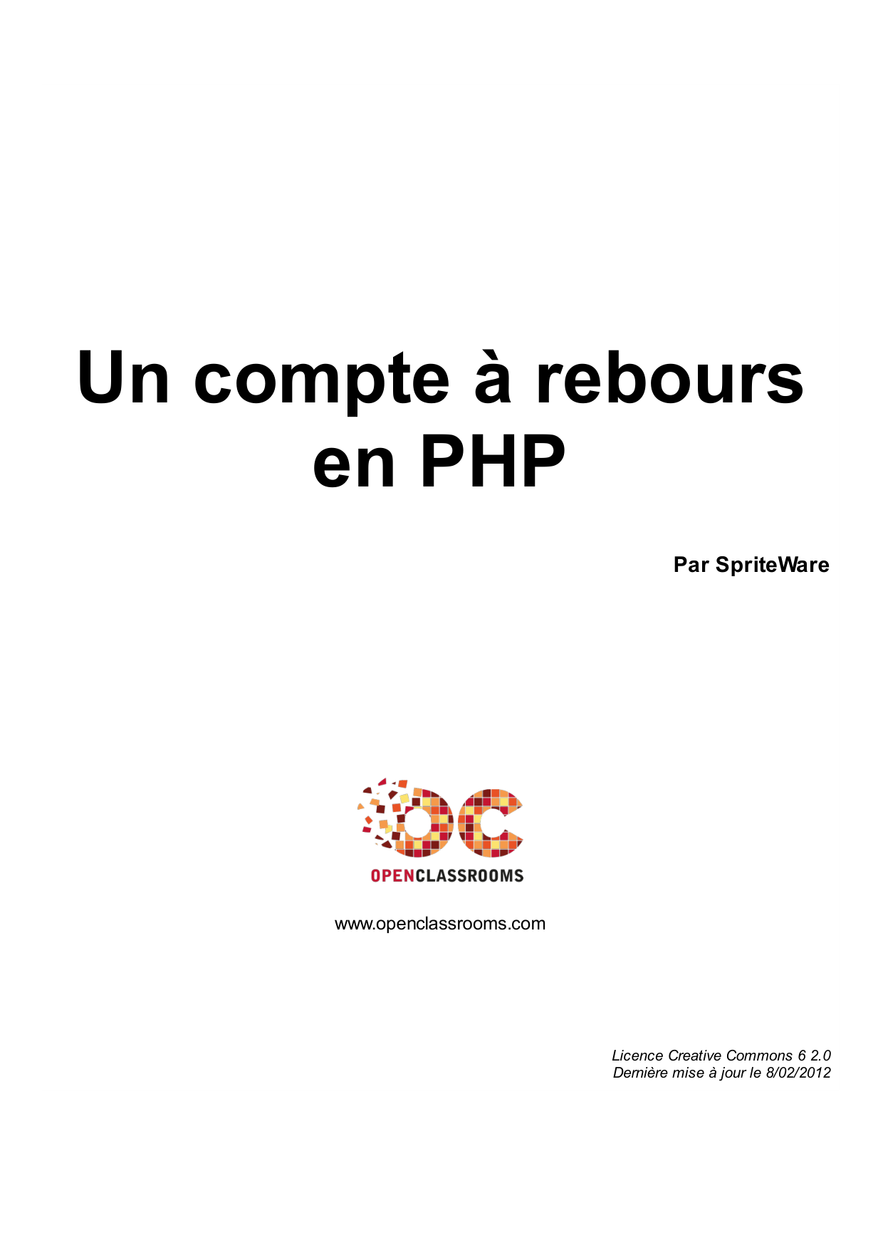 Couverture — Un compte à rebours en PHP