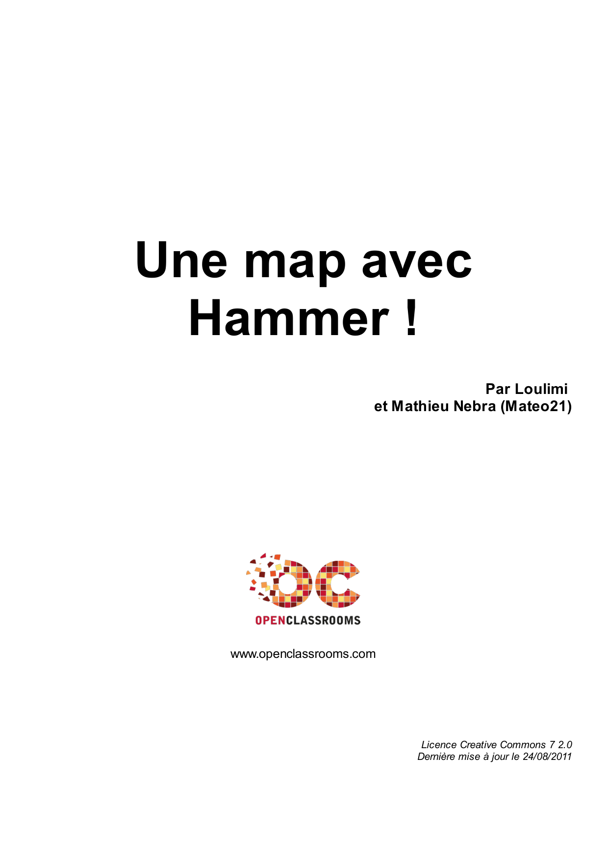Couverture — Une map avec Hammer !